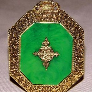 Antique time watch compact makeup powder mirror